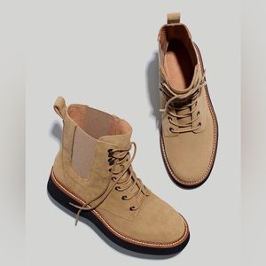 NIB Madewell the helen platform chelsea boot in suede size 9